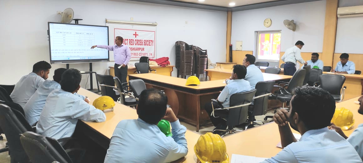 A four-day first aid camp organized by Red Cross for workers at Usha Martin